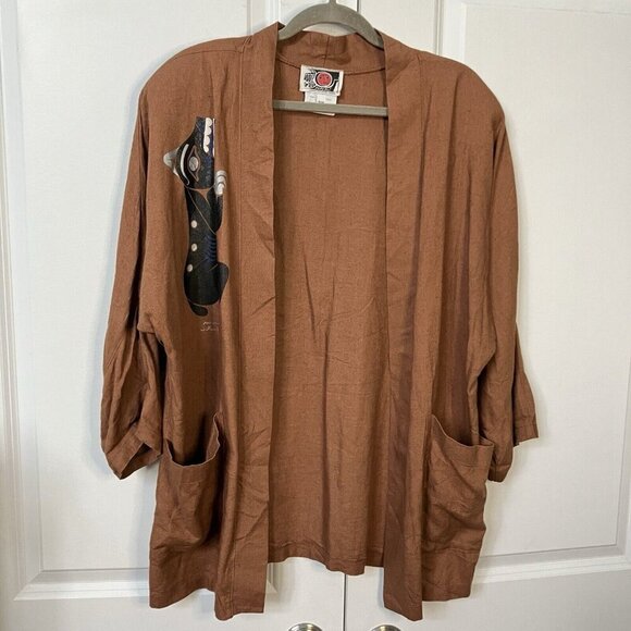 Ay Ay Mut Other - Vintage Ay Ay Mut William Good Salish Original Bear Dancer Robe Duster BC Canada